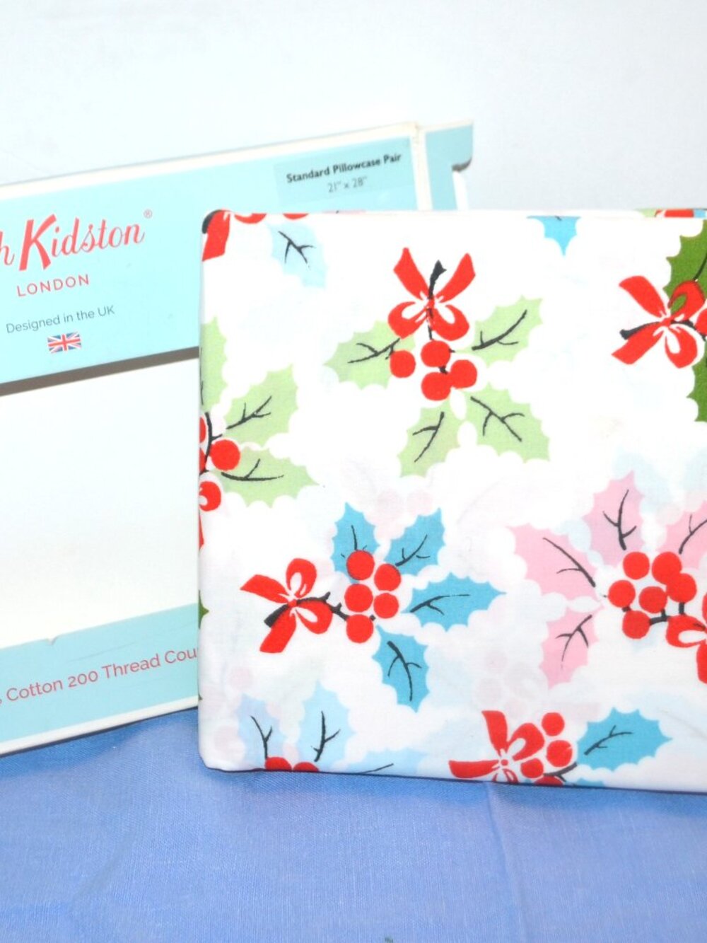 Cath Kidston Christmas Pillowcases Standard Pair NWT